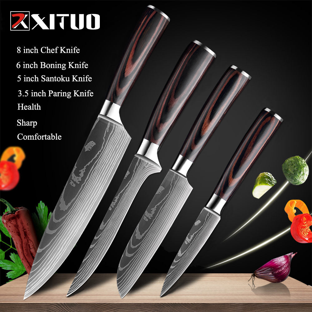 Cuchillos de cocina Xituo, acero inoxidable