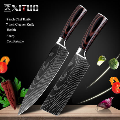 Cuchillos de cocina Xituo, acero inoxidable