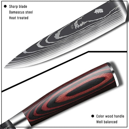Faca de Tornear em Aço Inoxidável – Santoku