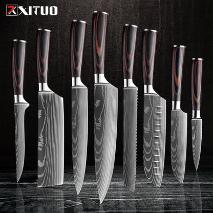 Cuchillos de cocina Xituo, acero inoxidable